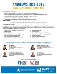 pdf about Sports medicine outreach